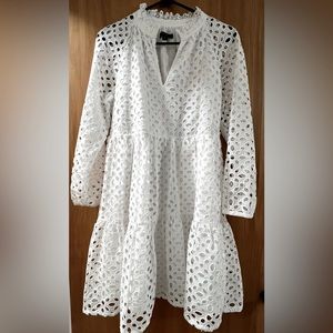 Women’s J. Crew dress white eyelet size xs